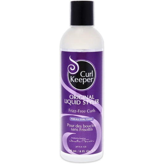 Curl Keeper Original Liquid Styler eight ounce bottle front view authentic USA imported product