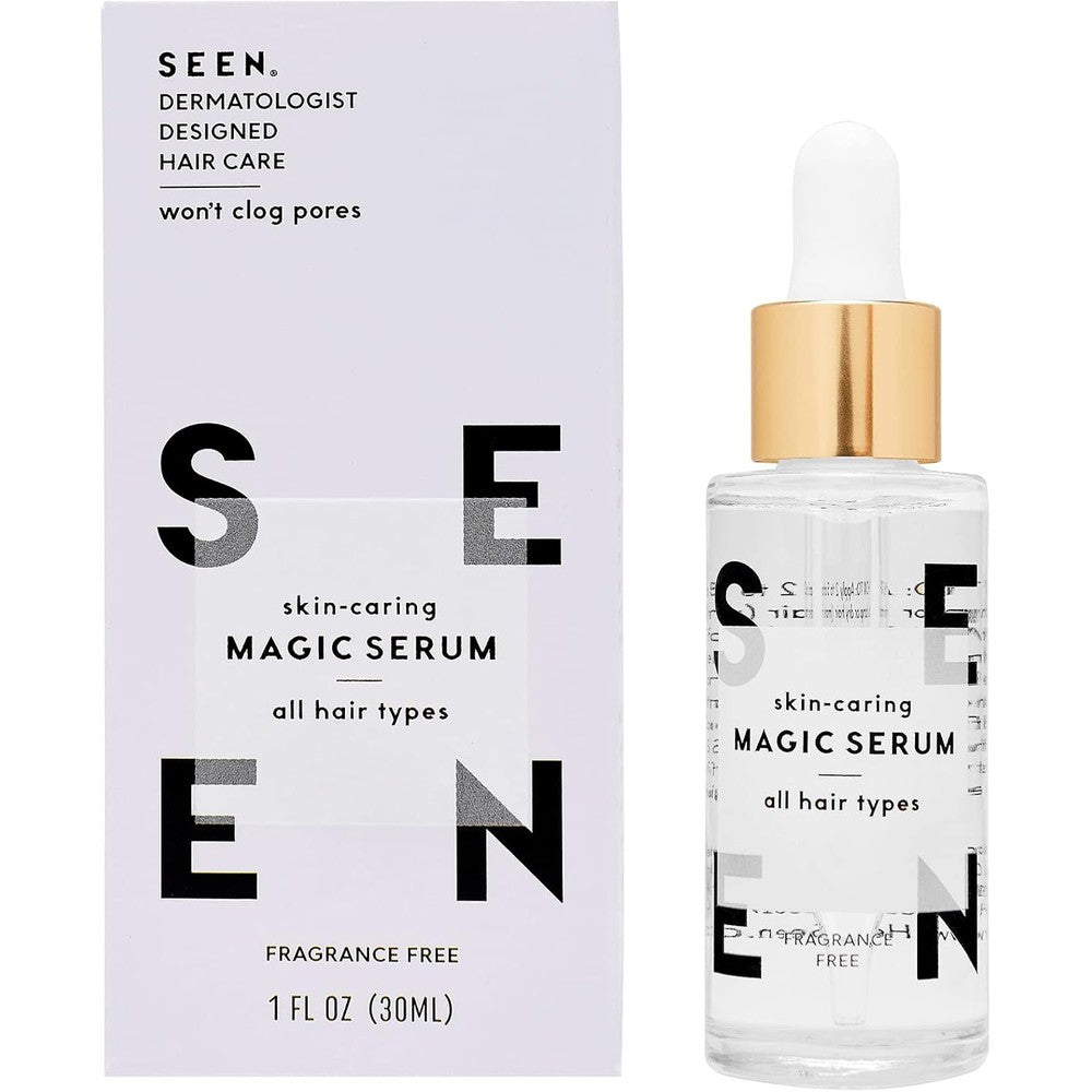SEEN Magic Serum Fragrance Free front view bottle for anti frizz treatment