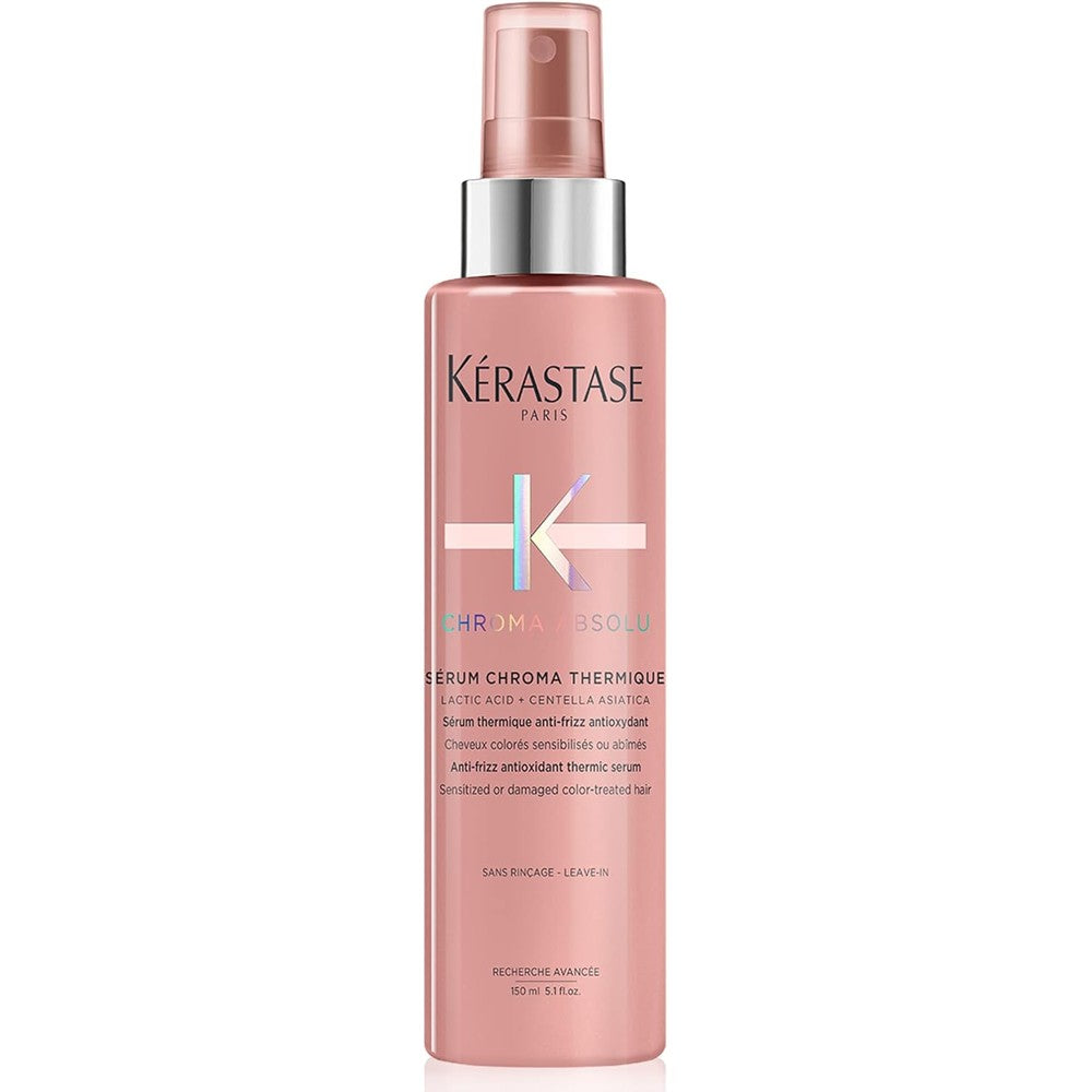 Kérastase Chroma Absolu Serum Chroma Thermique front view pink bottle for color-treated hair styling