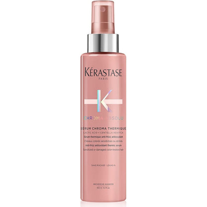 Kérastase Chroma Absolu Serum Chroma Thermique front view pink bottle for color-treated hair styling