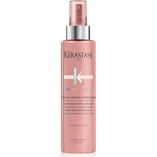 Kérastase Chroma Absolu Serum Chroma Thermique front view pink bottle for color-treated hair styling