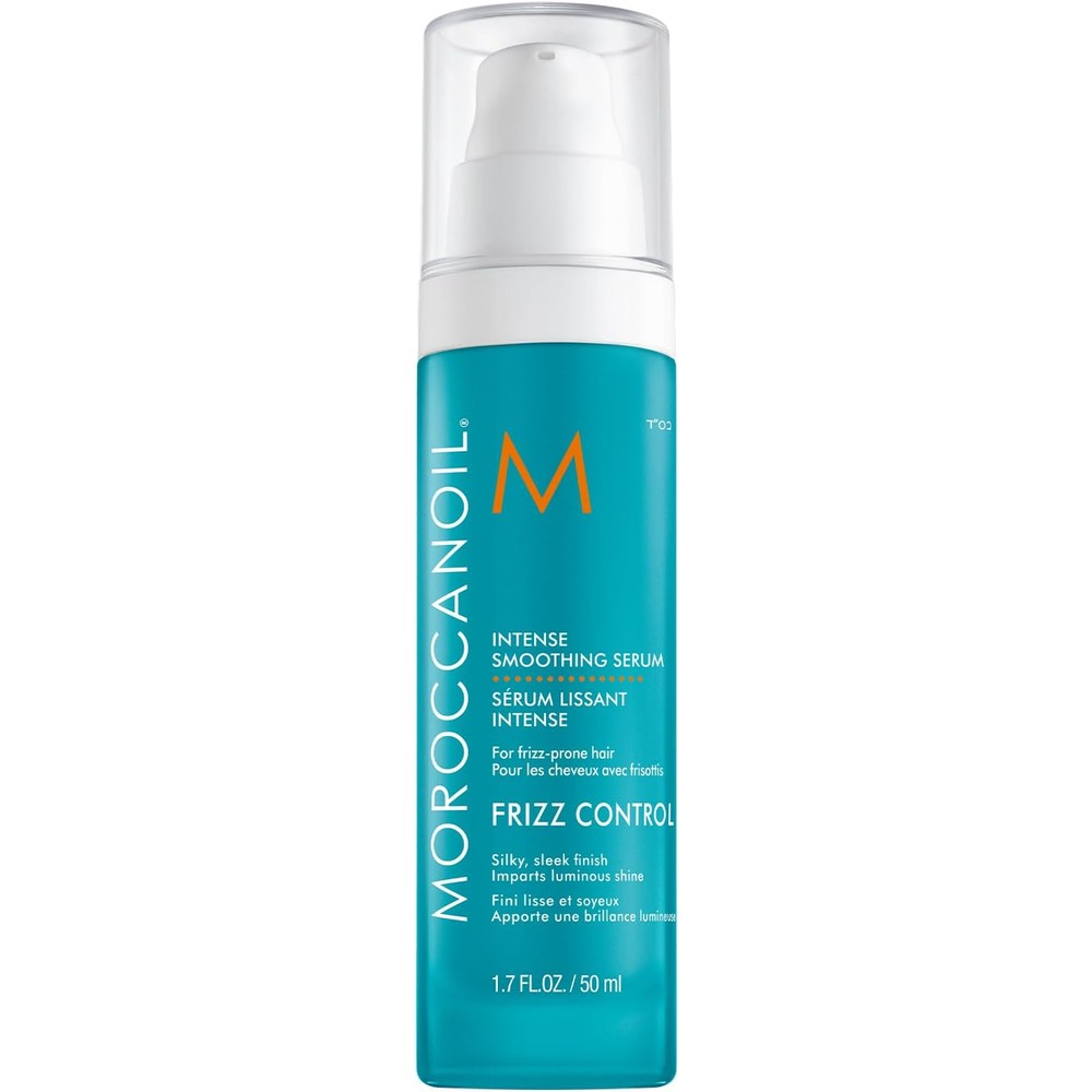 Moroccanoil Intense Smoothing Frizz Control Serum front view teal pump bottle