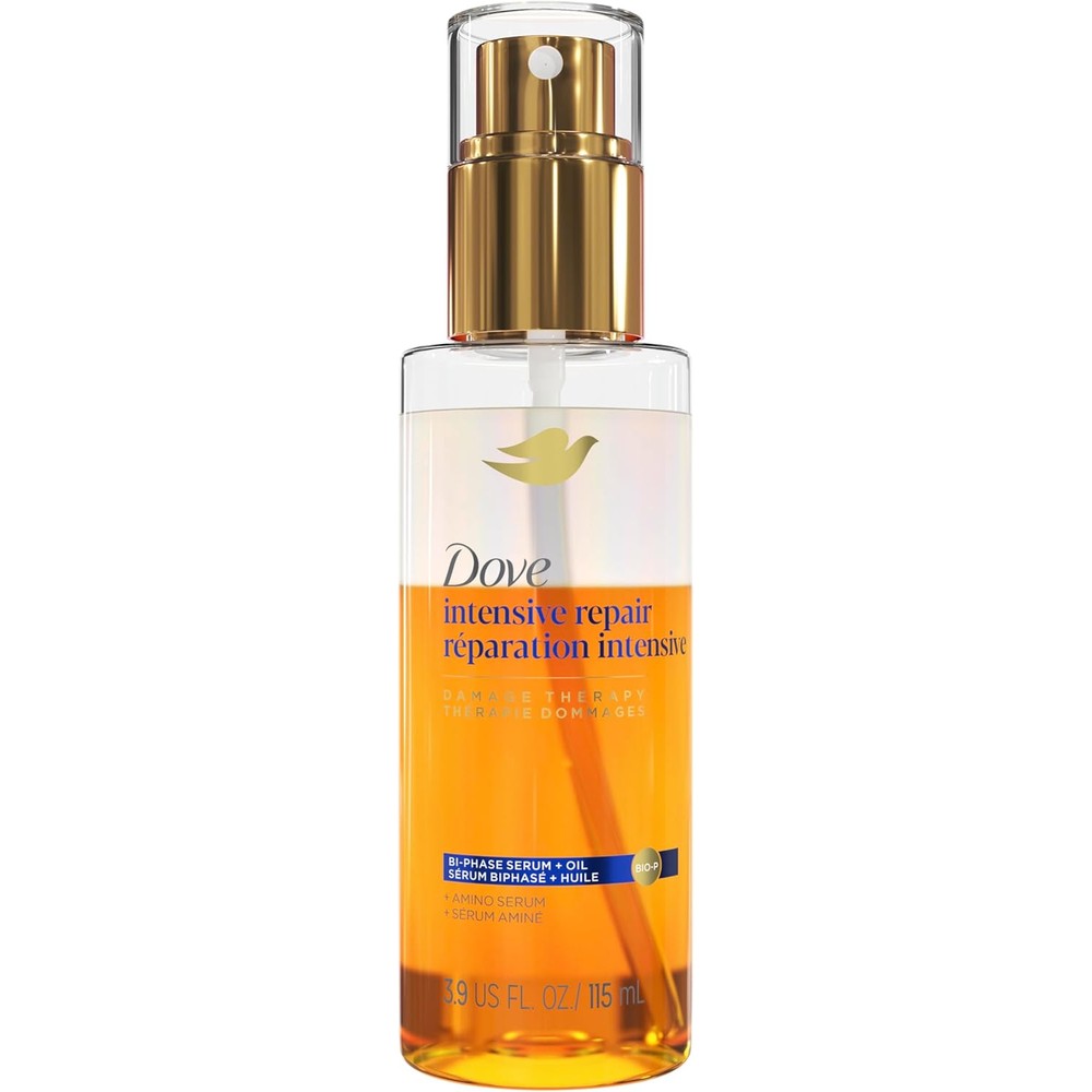 Dove Damage Therapy Intensive Repair Bi-Phase Serum and Oil hair spray front bottle view