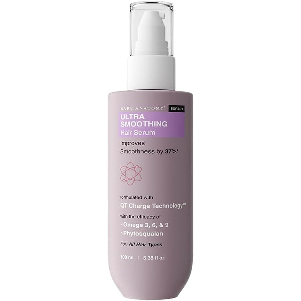 Bare Anatomy Ultra Smoothing Hair Serum front view bottle for frizz control
