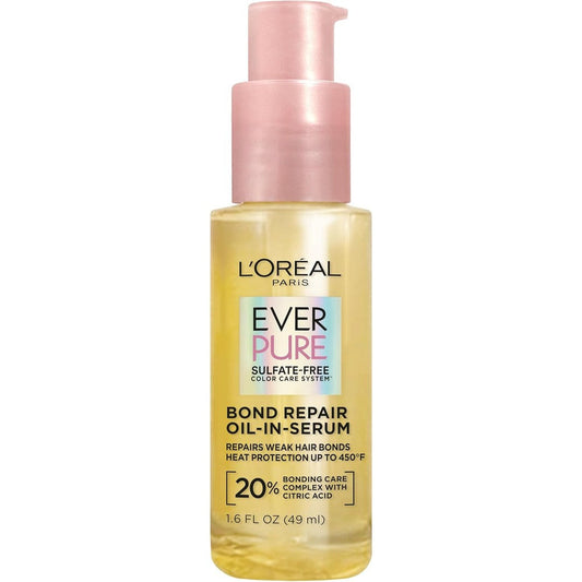 L'Oreal Paris EverPure Bond Repair Oil In Serum front view packaging.