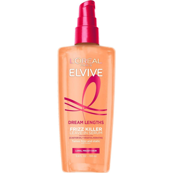 L'Oreal Paris Elvive Dream Lengths Frizz Killer hair serum front view bottle