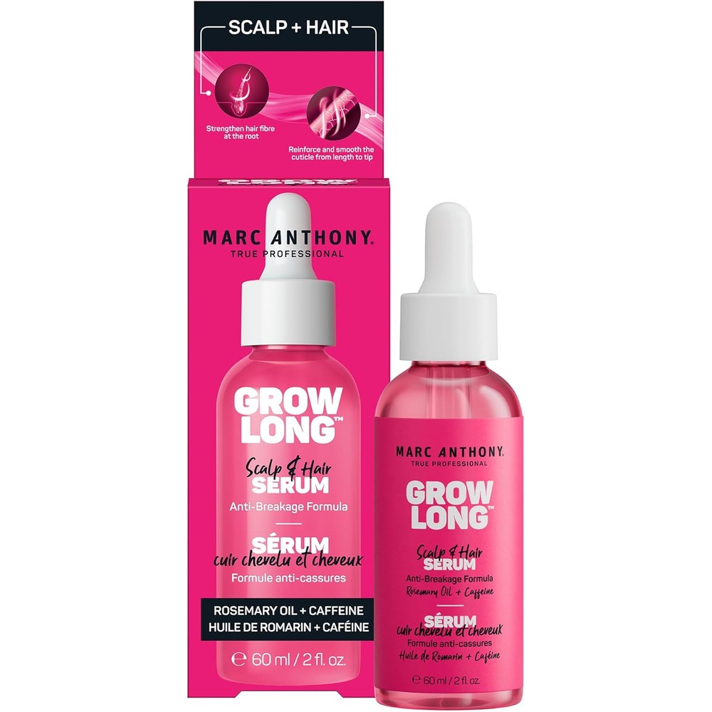 Marc Anthony Grow Long Scalp and Hair Serum front view anti breakage formula packaging