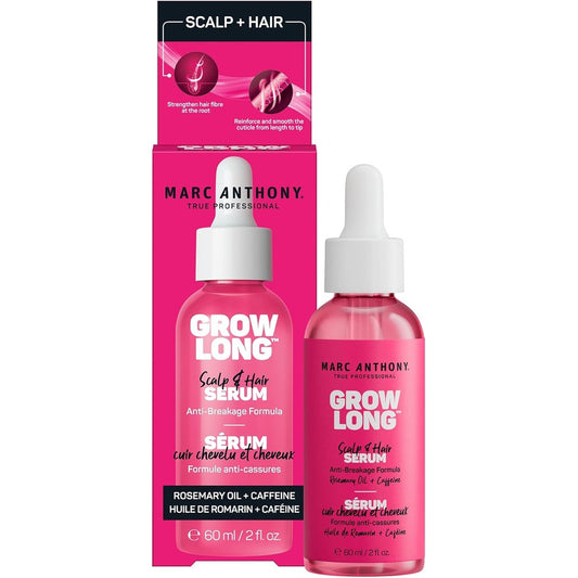Marc Anthony Grow Long Scalp and Hair Serum front view anti breakage formula packaging