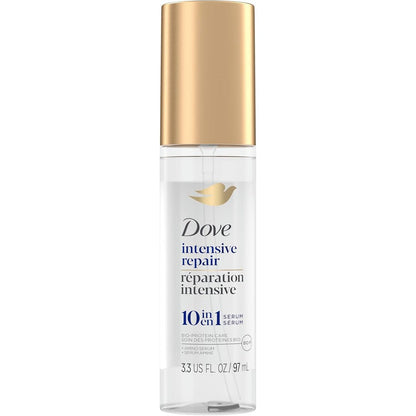 Dove Intensive Repair Amino Serum front view bottle for damaged hair therapy