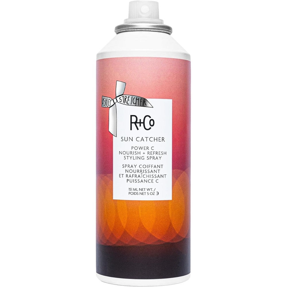 R+Co Sun Catcher Power C Nourish and Refresh Styling Spray front bottle view