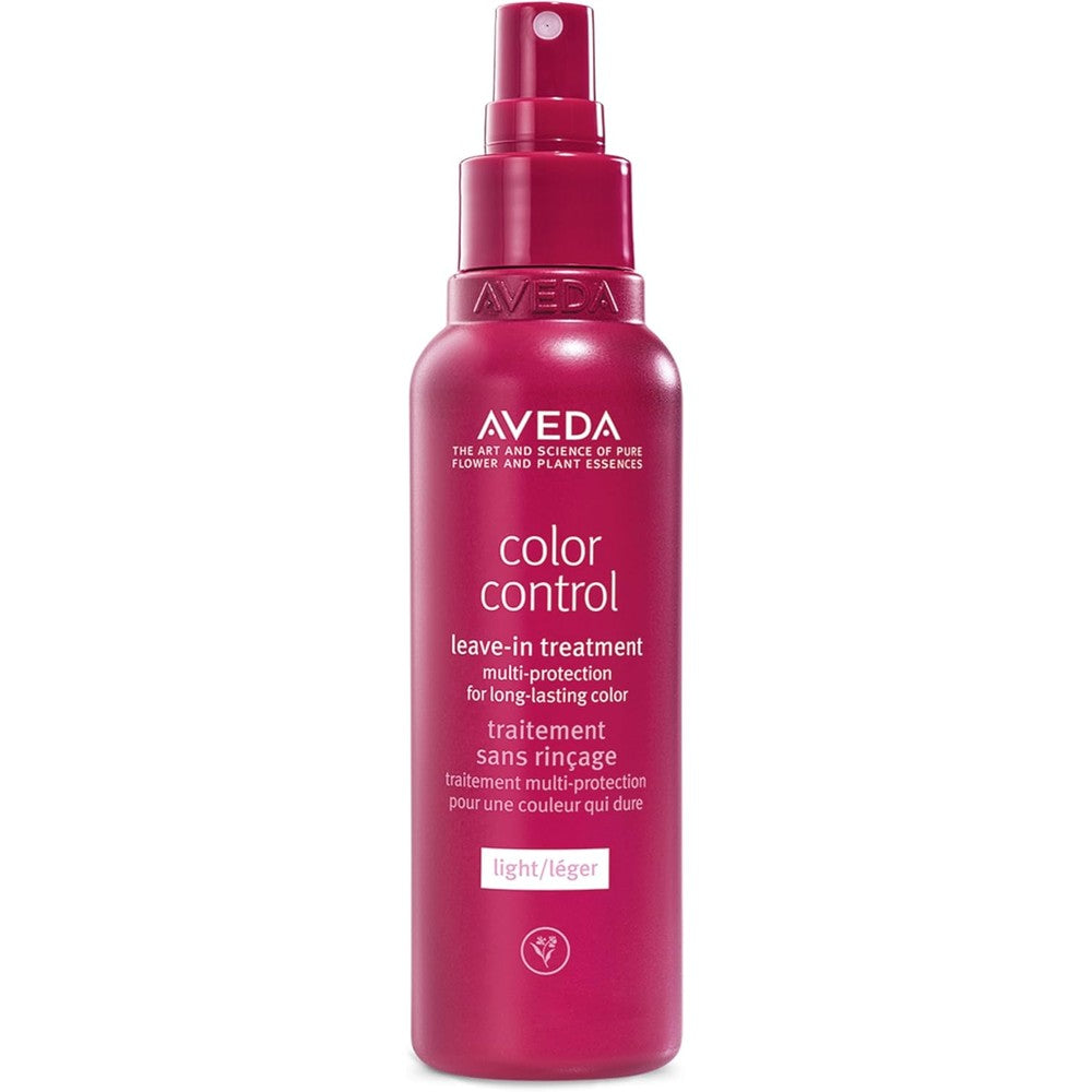 Aveda Color Control Leave In Treatment Light front view bottle showing color protection spray for fine hair.