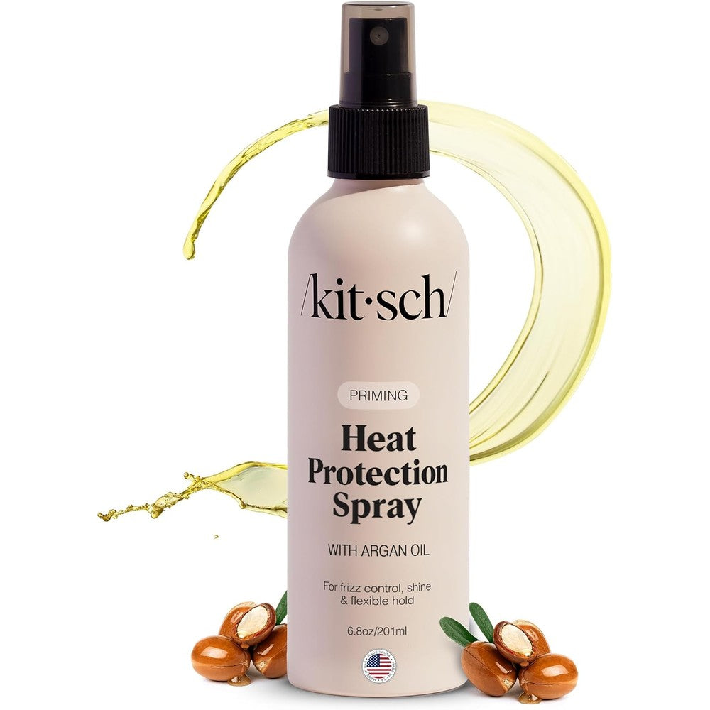 Kitsch Priming Argan Oil Heat Protectant and Styling Mist bottle front view