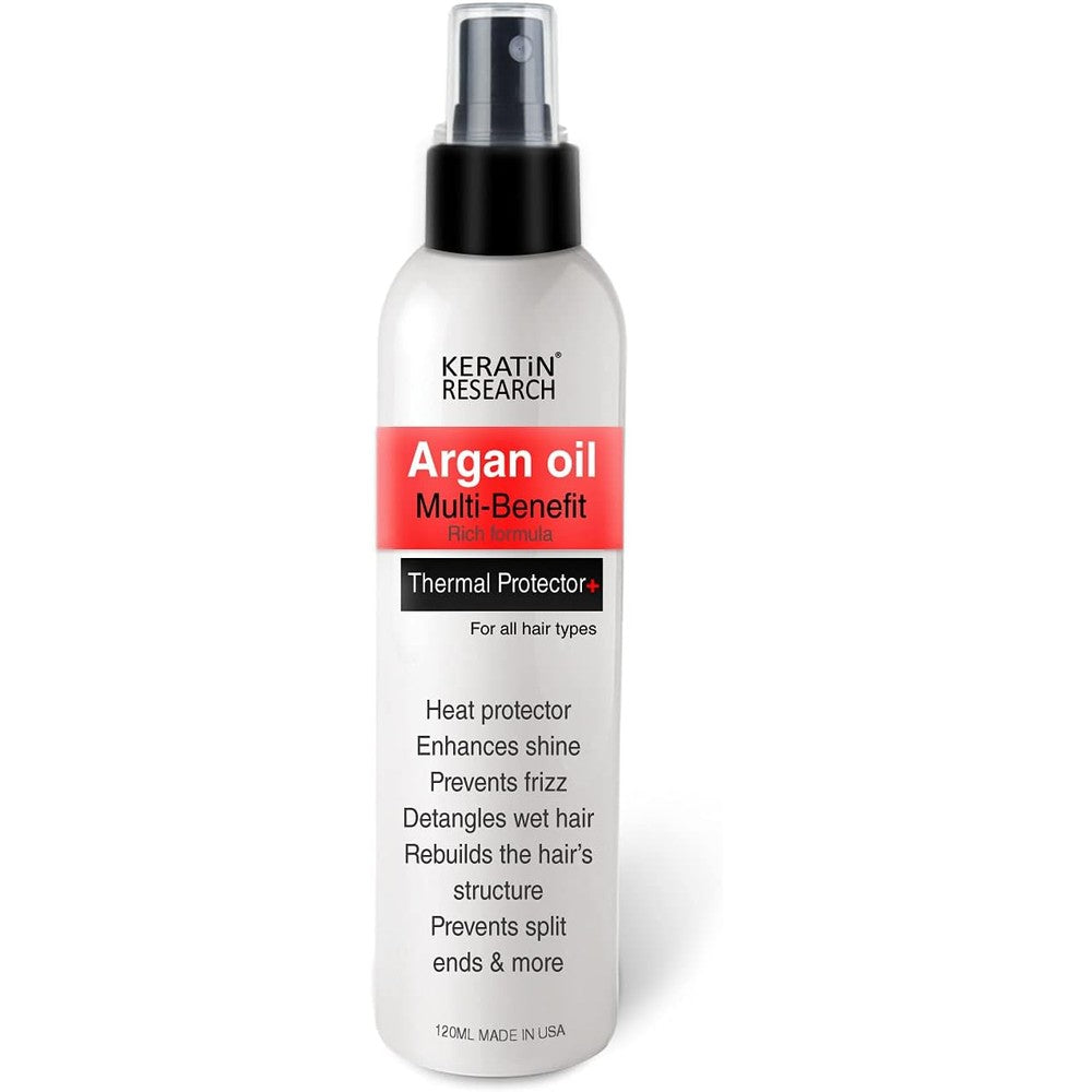 Keratin Research Thermal Hair Protector Spray front view bottle 120ml