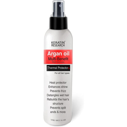 Keratin Research Thermal Hair Protector Spray front view bottle 120ml