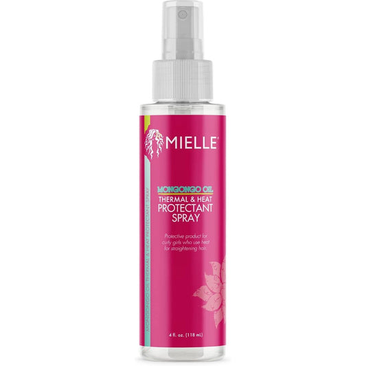 Mielle Organics Mongongo Oil Thermal and Heat Protectant Spray front view bottle.