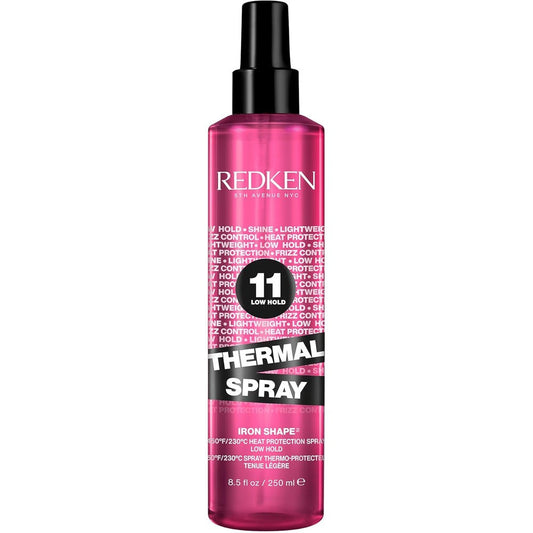Redken Thermal Spray 11 Low Hold bottle front view for heat protection