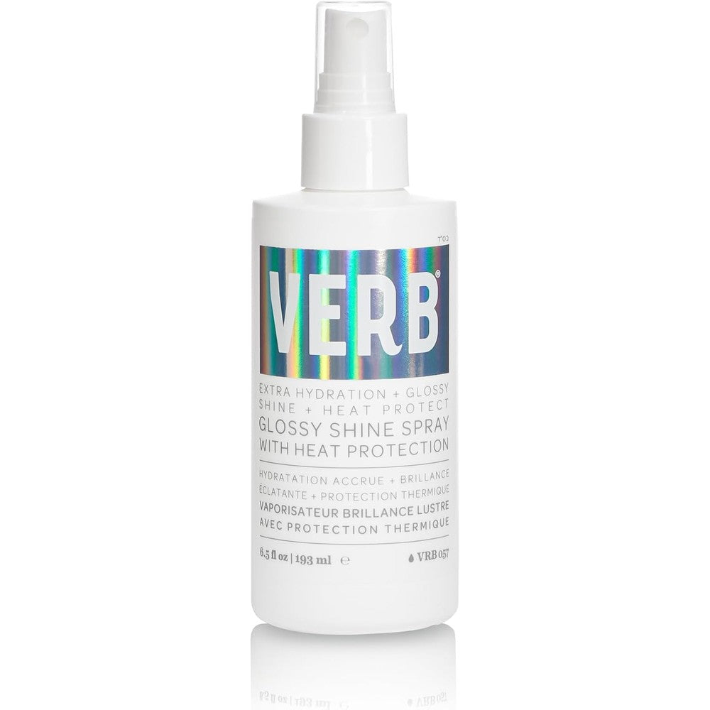 Verb Glossy Shine Spray bottle front view for high shine hair