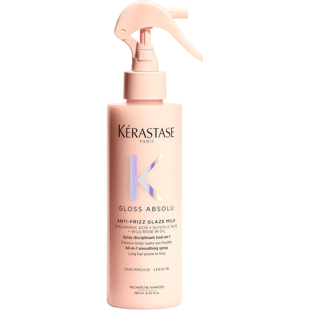 Kerastase Gloss Absolu Anti-Frizz Glaze Milk front view for shiny hair
