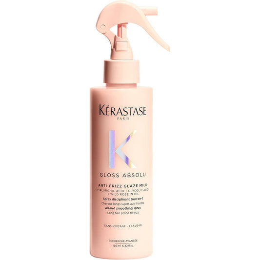 Kerastase Gloss Absolu Anti-Frizz Glaze Milk front view for shiny hair