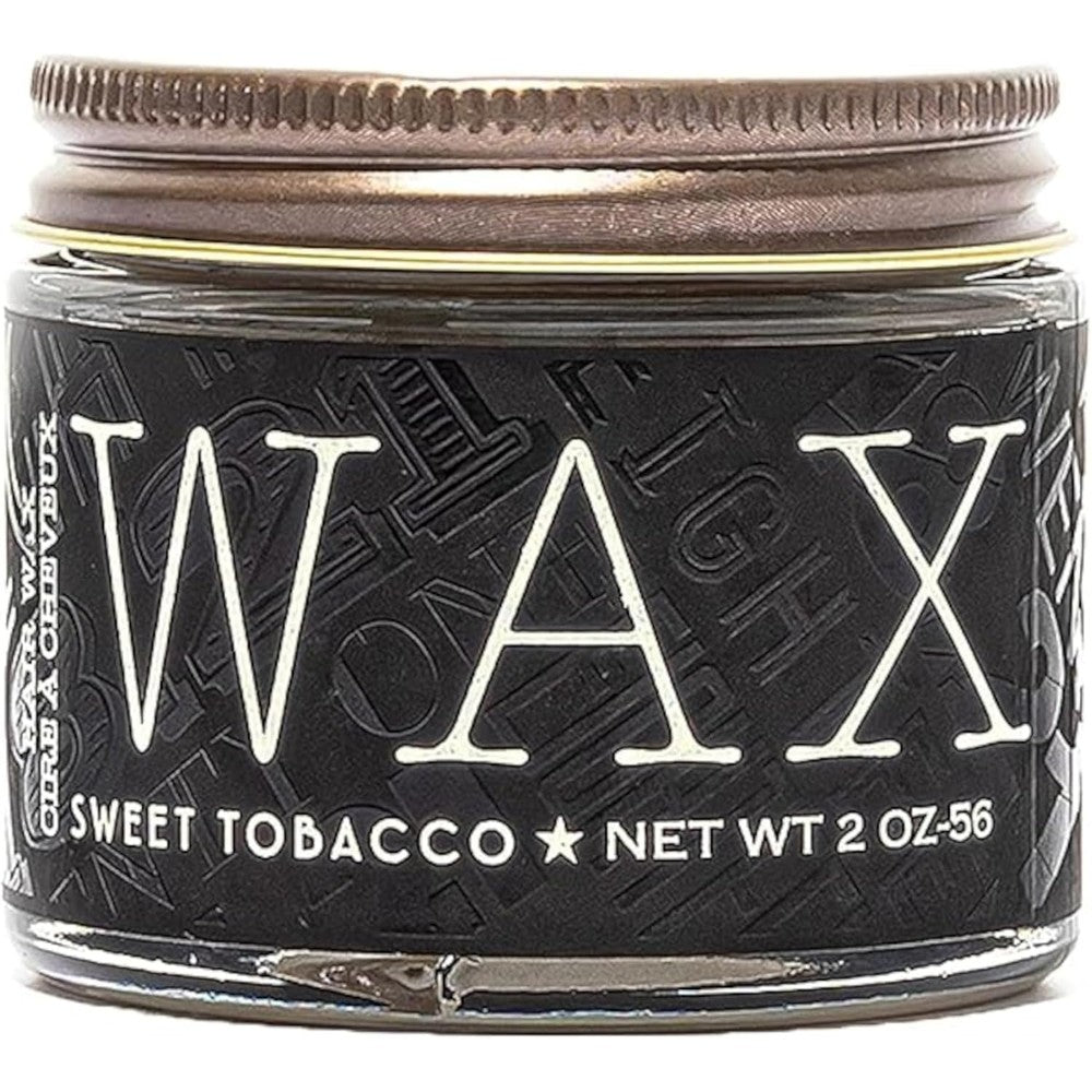 18.21 Man Made Hair Styling Wax 2 Ounce jar front view showcasing the premium men's grooming packaging.