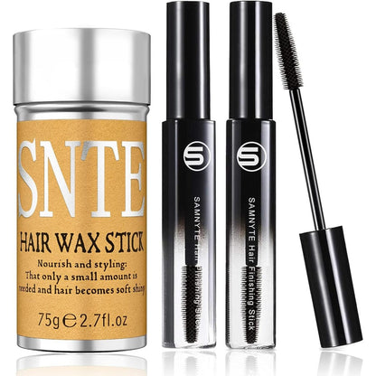 Samnyte Hair Wax Stick front view of packaging for flyaway control