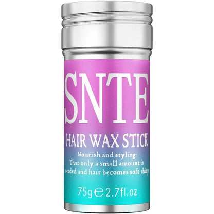 Samnyte Hair Wax Stick by BabyFaceDiary front view showcasing the purple-to-blue gradient label for flyaway control.