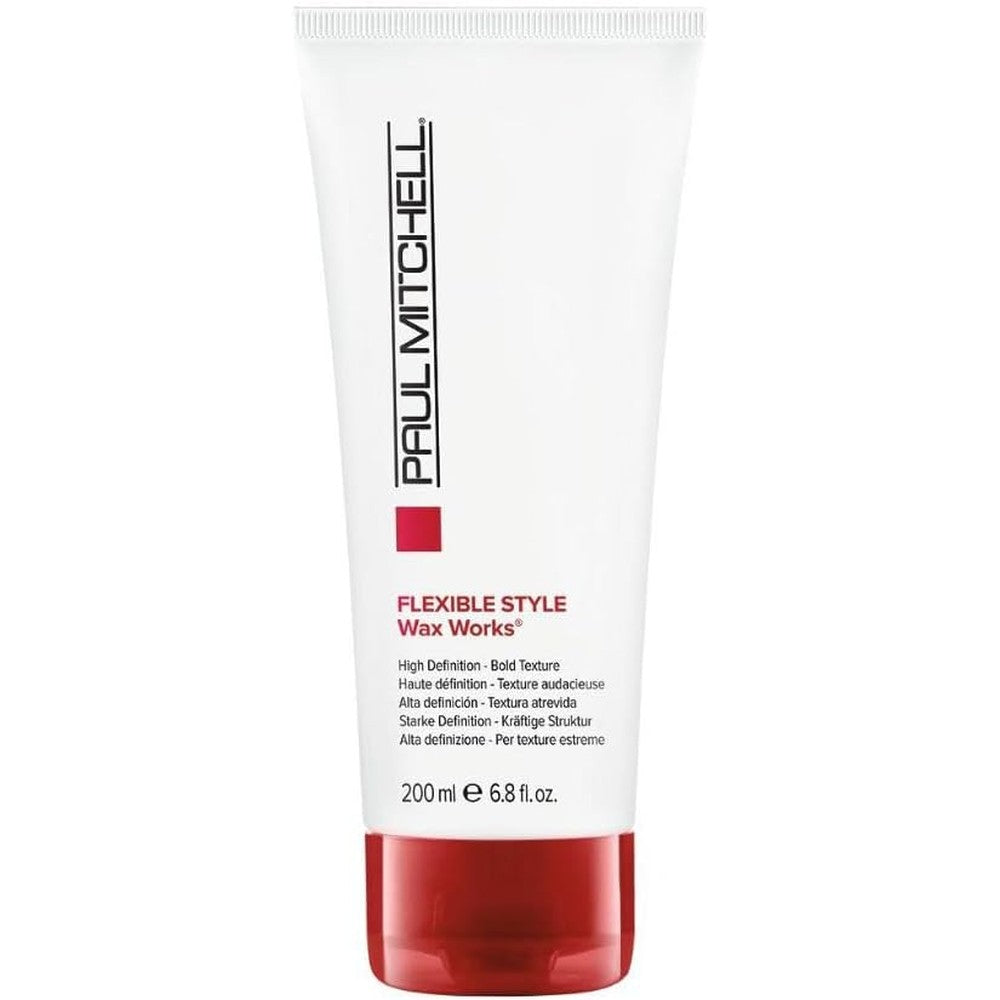 Paul Mitchell Wax Works Hair Gel front view of tube for professional hair styling