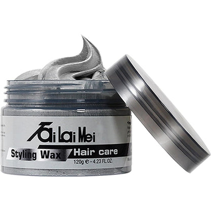 TailaiMei temporary silver gray hair wax container front view showing authentic packaging