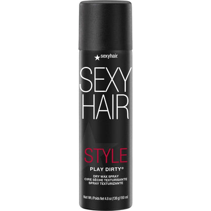 SexyHair Style Play Dirty Dry Wax Spray front view bottle for texturizing hair styling