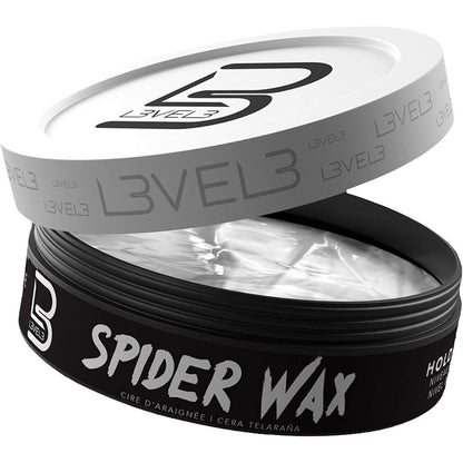 L3 Level 3 Spider Wax 150ml tub front view for premium mens hair styling.