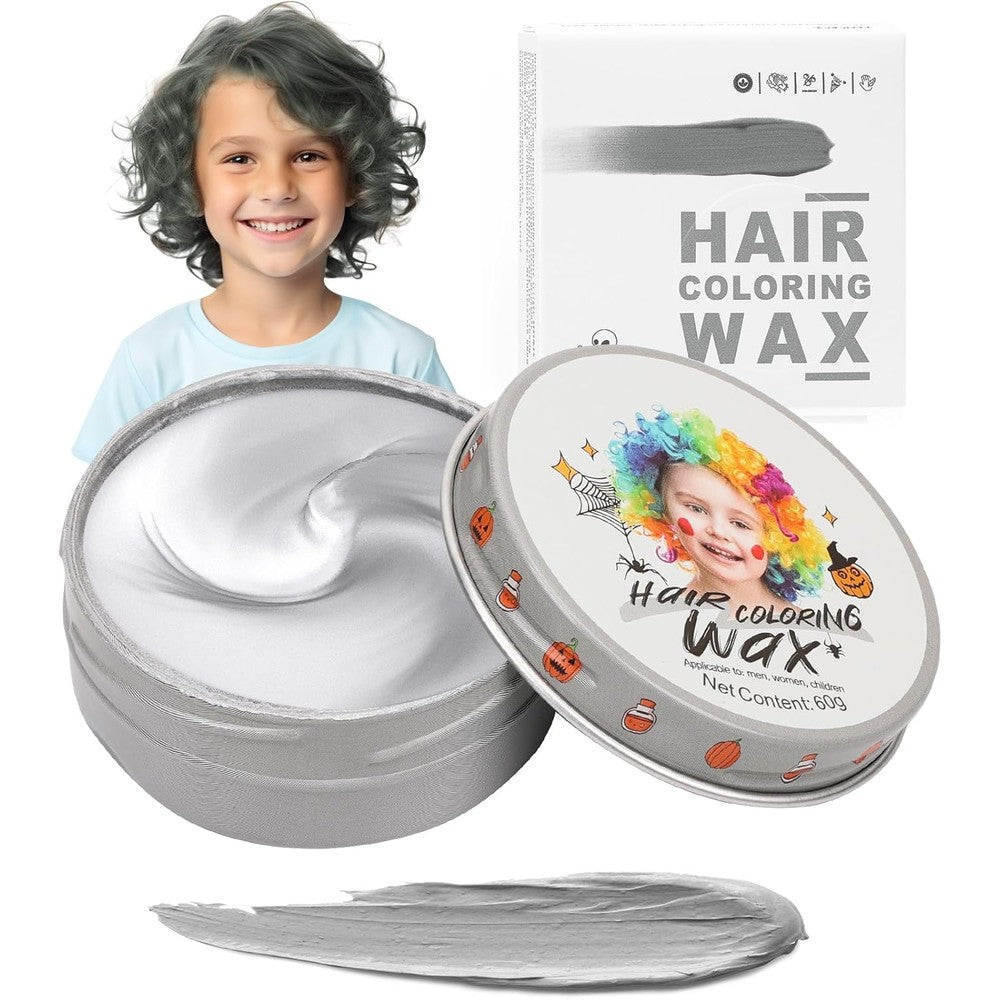 Yuency temporary silver gray hair color wax tub front view