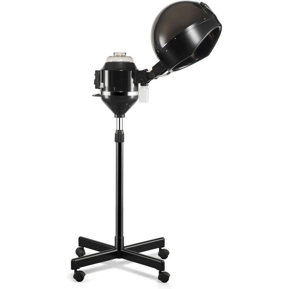 Qtavia Artist Hand professional hair steamer front view with standing rolling base
