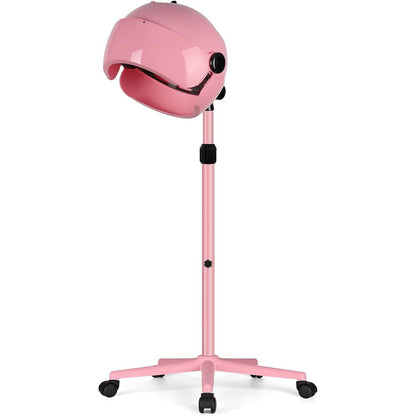 TASALON professional hooded hair dryer pink standing front view salon equipment