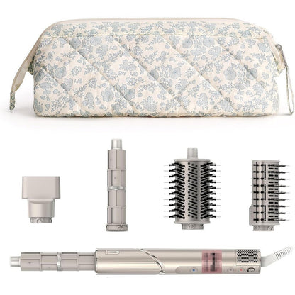 Dadop Shark FlexStyle travel case in blue flower front view showing quilted texture