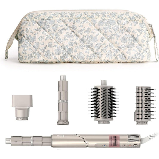 Dadop Shark FlexStyle travel case in blue flower front view showing quilted texture