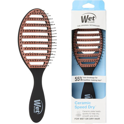 Wet Brush Ceramic Speed Dry Hair Brush Black front view