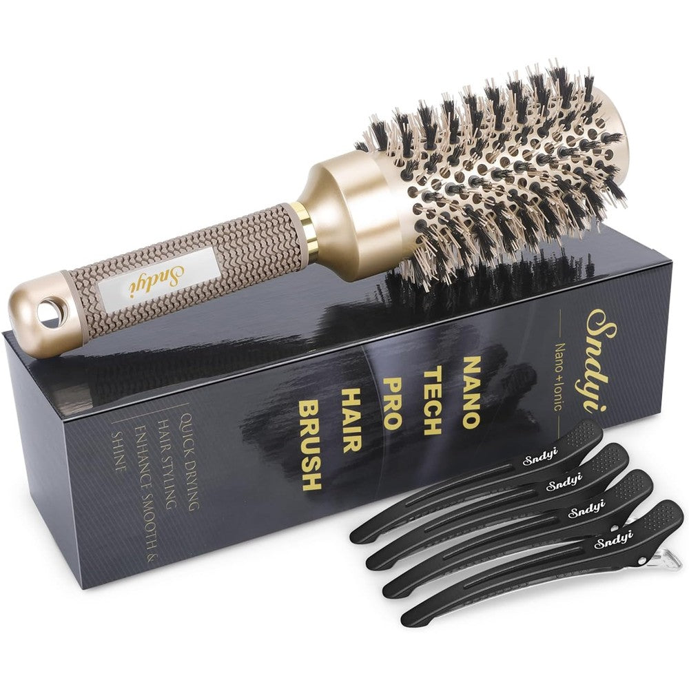 Sndyi Nano Thermal Ceramic round hair brush front view