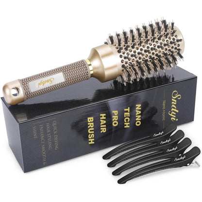 Sndyi Nano Thermal Ceramic round hair brush front view