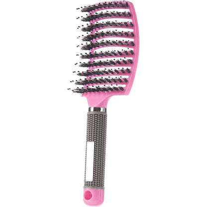 Hairstreaq Detangling Brush in pink front view