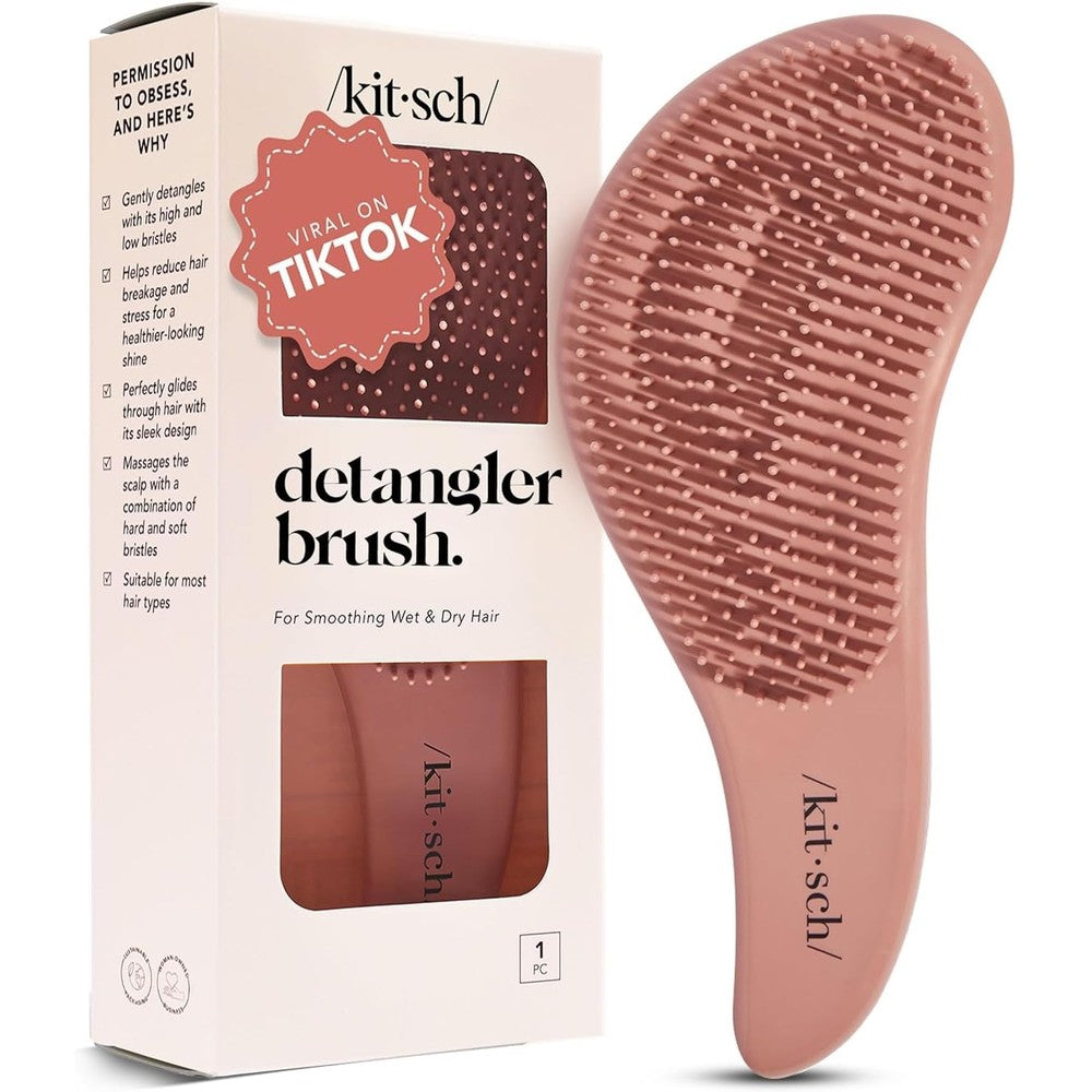 Kitsch detangler brush terracotta color front view