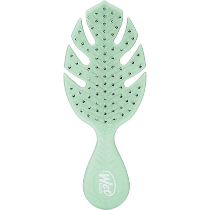 Wet Brush Go Green Mini Detangler Green front view travel hair brush