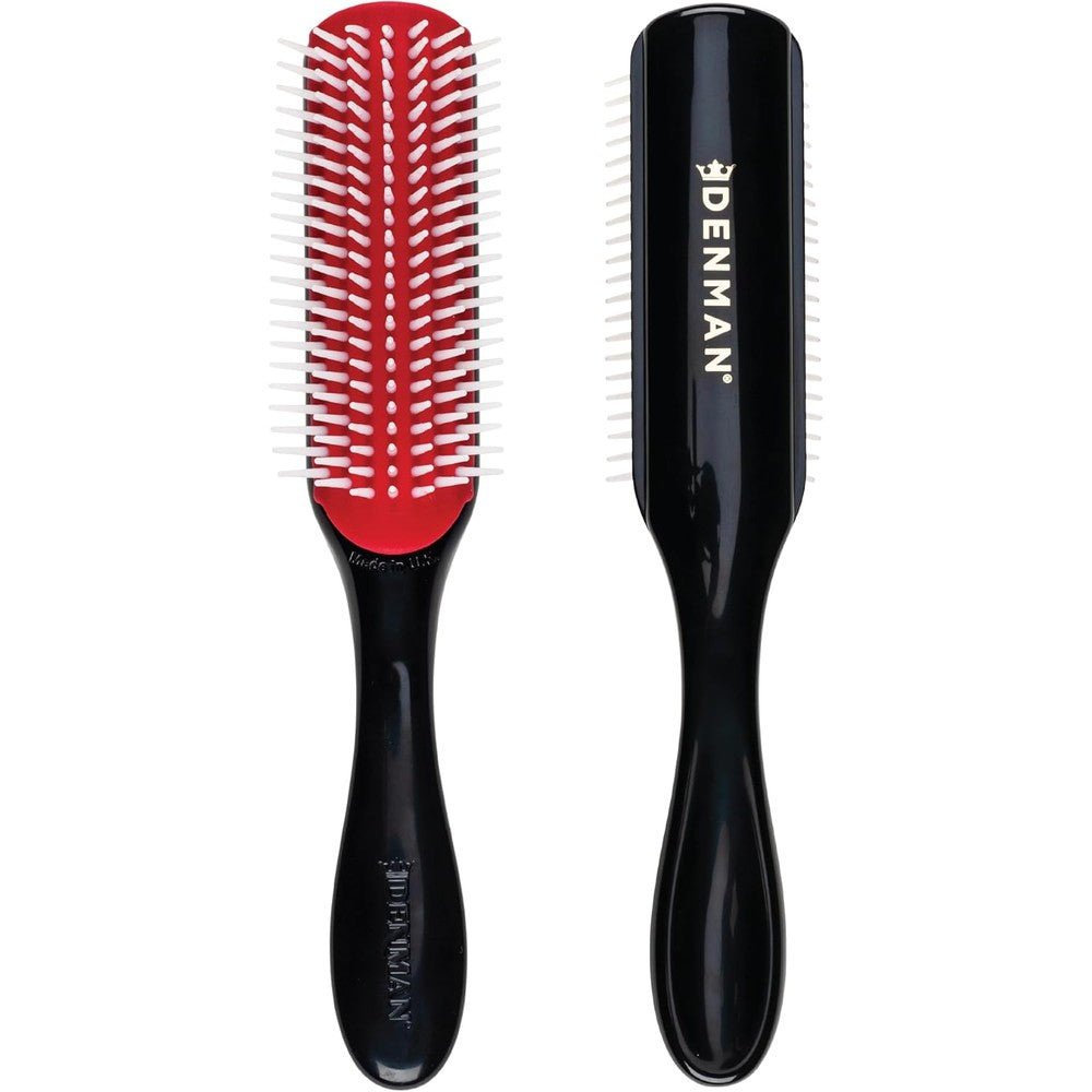 Denman D3 Original Curl Definer and Styler front view showing 7 rows of nylon pins