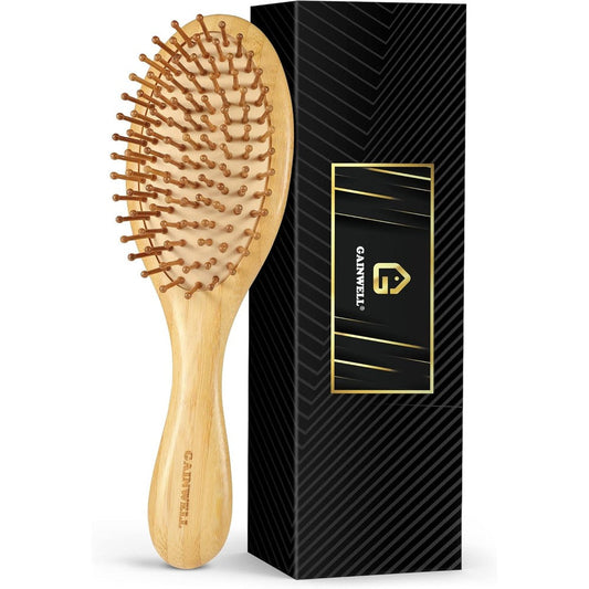 Gainwell Bamboo Paddle Hair Brush front view