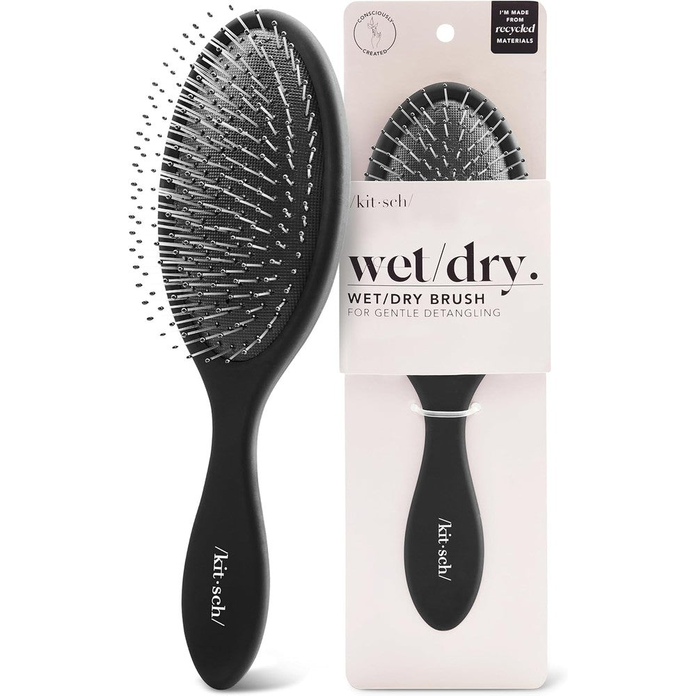 Kitsch Detangler Hair Brush black front view
