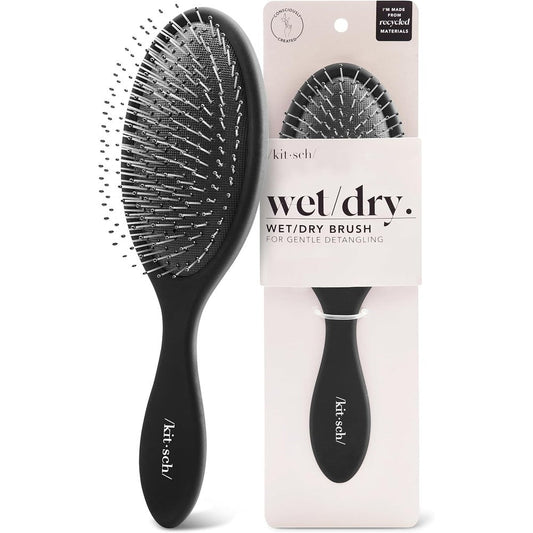 Kitsch Detangler Hair Brush black front view