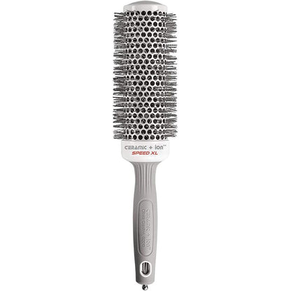 Olivia Garden Ceramic And Ion Speed XL round thermal hair brush front view showing extra long barrel