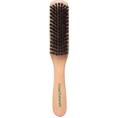 GranNaturals Boar Bristle Slick Back Hair Brush front view