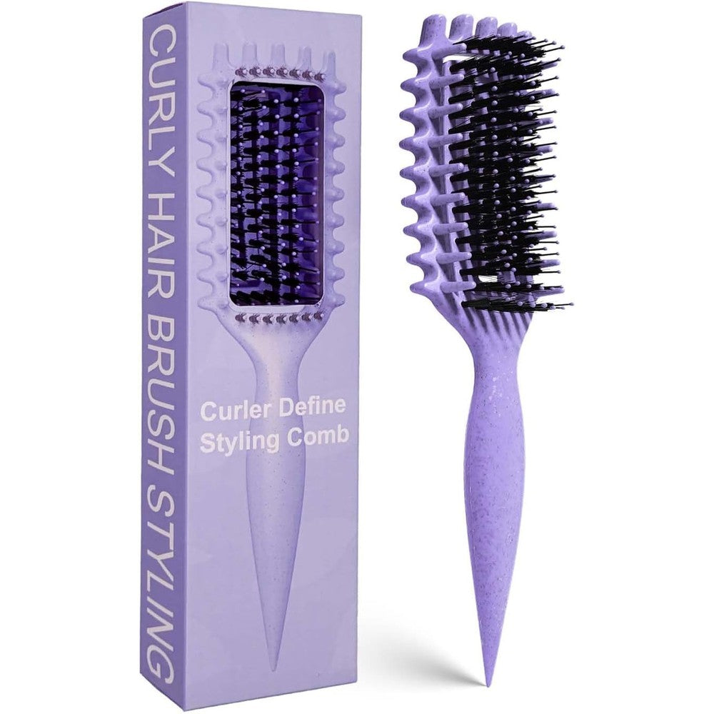 MMBVSZ Curly Hair Candybrush in purple front view