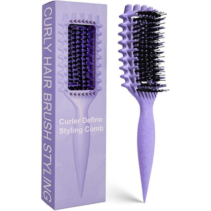 MMBVSZ Curly Hair Candybrush in purple front view