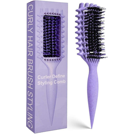 MMBVSZ Curly Hair Candybrush in purple front view